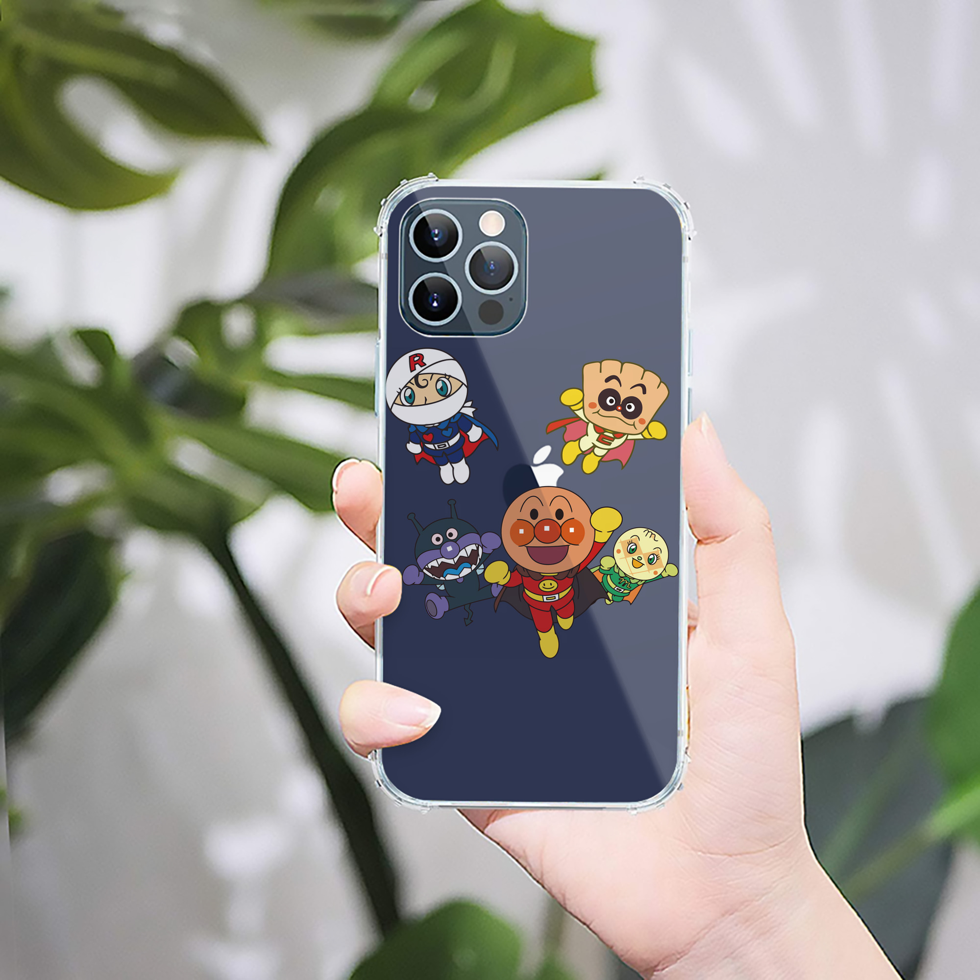 （画像用） アンパンマン Anpanman 【iPhone 12シリーズ対応】透明スマホケース（クリアソフトケース）